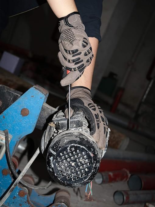 HANDLANDY Safety Work Gloves for Men & Women, Utility Impact Grip Working Gloves