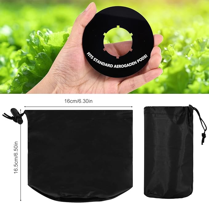 12pcs Kratky Wide Mouth Hydroponic Cover Lids with Blackout Sleeves and Hole for Mason Jars