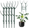 5 Pcs Stackable Plant Support Stakes, Stem Holder Structures Frame & Plant Cage Support Indoor & Outdoor Houseplant Stem Support Rings Strong Trellis Alternative for Climbing & Potted Plants