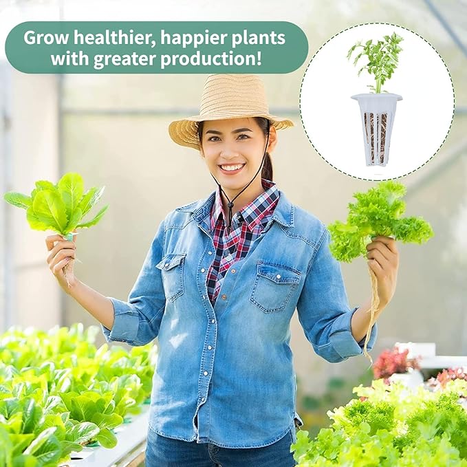 24Pcs Seed Pod Kit, Hydroponic Garden Accessories Pod Kit with Grow Sponges, Grow Baskets, Stickers, Grow Domes for Seed Starting System