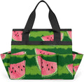 Garden Tool Bag Organizer Garden Tote Bag with Pockets Cute Watermelon Watercolor Tool Storage Organizer Gardening Tool Kit Holder 13" x 6.8" x 2.8"