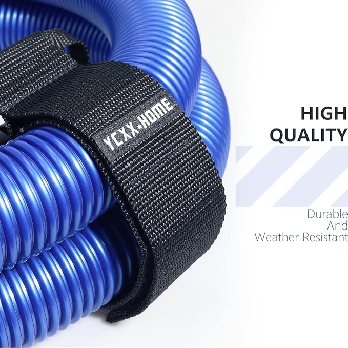2 PCS Heavy Duty Cord Storage Wrap Holder Extension Hook and Loop Cord Hose Organizer Strap with Carrying Handle for Cords Garden Hose Swimming or Garage Tool (LARGE-28'')