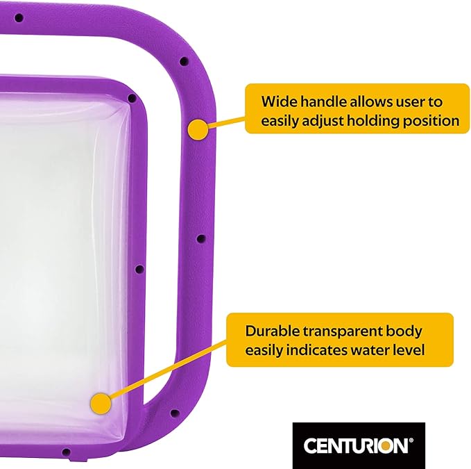Centurion 1408 Foldable Clear Plastic Watering Can,1.5 Gal with Rotating Nozzle, Long Stem Spout, Compact Ergonomic Design with Sprinkler & Pouring System Ideal for Indoor/Outdoor Gardening - Lavender