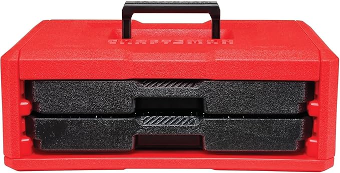 CRAFTSMAN Mechanics Tool Set, 256-Piece Hand Tool and Socket Set with 72-tooth Low Profile Ratchet and 2-Drawer Tool Box (CMMT45256)