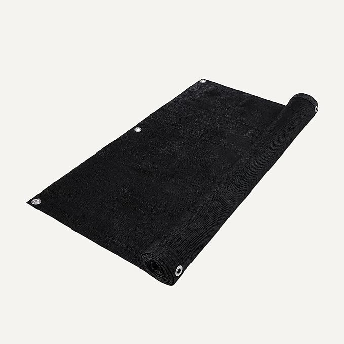 Amazon Basics 3'X10' Privacy Screen Fence, Weather-Resistant, Black, 20 pcs, 1-Pack