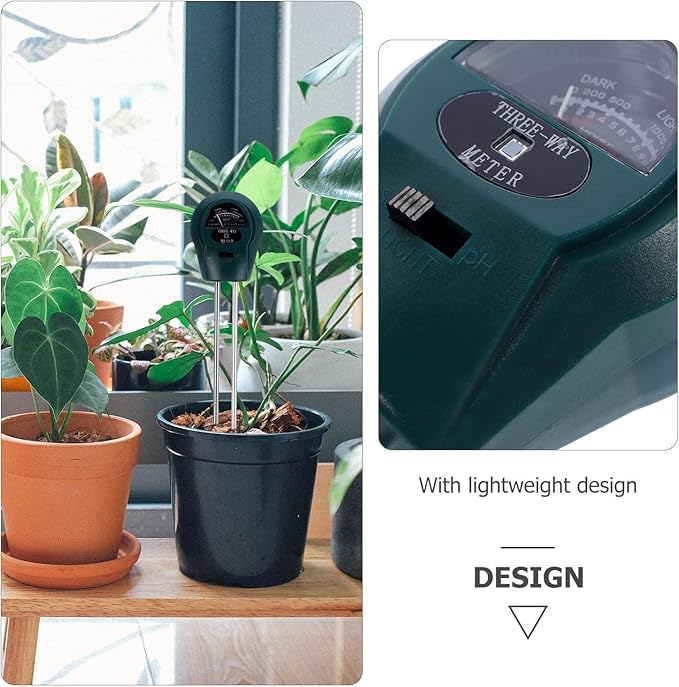 SHOWERORO 3-in-1 Soil Tester with Ph Meter and Moisture Sensor for Outdoor Gardening Plant Soil Testing Tool for Lawn and Garden Care