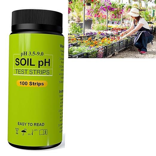 Pwshymi Soil pH Test Kit, PH Test Paper Kit, Universal Durable Soil PH Test Strip Simple to Use for Grass for Garden for Plant pH Level Test Kit with Quick and Easy pH Testing Strips