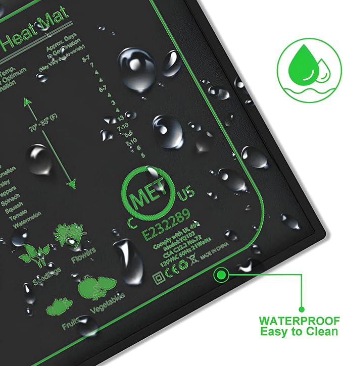 1 Pack 21W Constant Temperature Seedling Heat Mat for Seed Starting,10" x 20.75" Waterproof Heating Pad for Indoor Plants Germination, No Controller