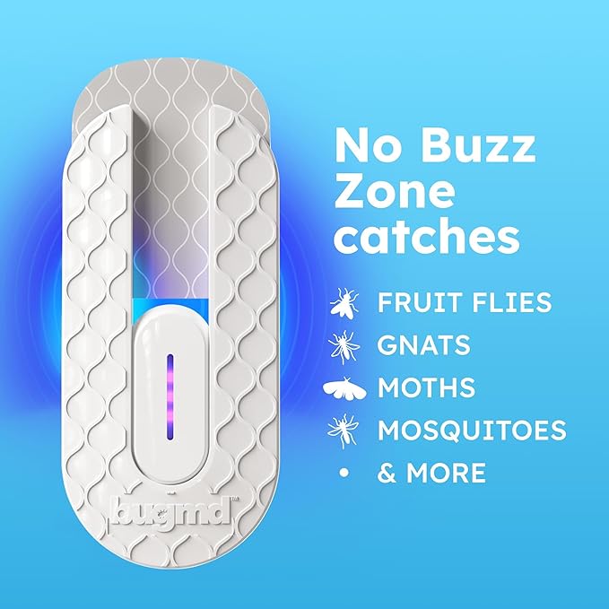 BugMD Fruit Fly Trap Indoor for Safer Home, Gnat Traps for House Indoor, Gnat Killer, Plug in Bug Catcher, Fly Trap, Insect Traps, Fruit Fly Killer