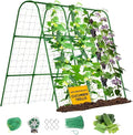 Cucumber Trellis for Raised Bed, U-Shape Metal Garden Trellis for Climbing Plants Outdoor, 51.5''Lx50.5''Wx44''H Rust-Proof Vegetable Peas Trellis for Bean Pole