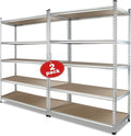 WORKPRO 5-Tier Storage Shelving Unit, 48”W x 24”D x 72”H, Adjustable Storage Rack Heavy Duty Aluminum Alloy Shelf, 2750 lbs Load Capacity (Total), for Garage, Kitchen, Warehouse,2 Pack