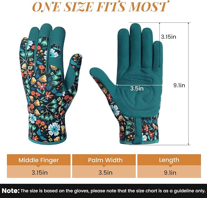 Tavaleu Gardening Gloves for Women, Thorn Proof Puncture Resistant Leather Garden Gloves, Breathable Working Gloves