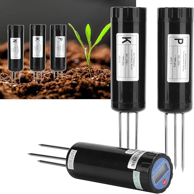 01 Soil Tester | NPK Meter Sensor | Intelligent Nutrient Fertilizer Detector | Soil Tester Digital Soil Test Kit for N, P and K | Gardening Tool, 1 Pack for Garden, Lawn, Farm, Indoor & Outdoor Use