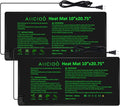 AIICIOO 2 Pack Seedling Heat Mats 10"x 20.75" Warm Hydroponic Heating Pad for Indoor Gardening, Seed Starting Germination, Greenhouse, Brewing