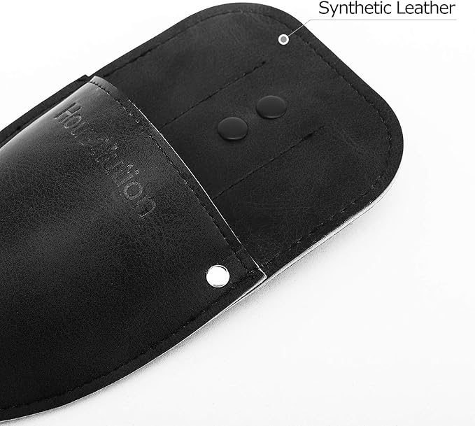 Housolution Garden Pruner Sheath, Pruner Holster, Premium PU Leather Holster Protective Case Cover Scabbard for Gardening Pruning Shears Scissor - Black