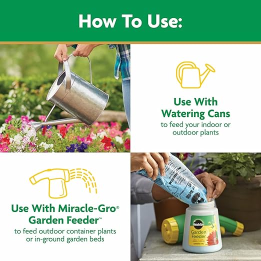 Miracle-Gro Water Soluble All Purpose Plant Food,Plant Fertilizer for Indoor or Outdoor Plants,Roses,Flowers,Houseplants,Vegetables and Trees,10 lb.,(Pack of 4)