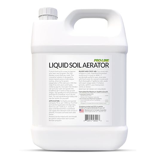 Covington Liquid Lawn Aerator PRO-LINE (2.5 Gallon) – Soil Conditioner for Lawns & Gardens – Loosens Compacted Clay Soil for Better Water & Nutrient Absorption