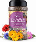 Mini Wildflower Seed Shaker - Bird & Butterfly Garden Seed Mix | 60,000+ Annual & Perennial Flower Seeds for Planting - Attracts Hummingbirds & Butterfly | No Messy Bags or Packets