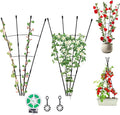 Garden Trellis for Climbing Plants Outdoor & Indoor, 47in Plant Trellis for Vines, Flowers,Tomato cage 3 Shapes Rustproof Plant Support Trellis for Potted Plants,Rose, Cucumber, Pea, Tomato, 2Pack