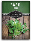 Holy Basil Seed for Planting - Indian Sacred Herb Tulsi Seeds to Grow in Your Home Vegetable Garden - Non-GMO Heirloom Variety - Survival Garden Seeds (1 Pack)