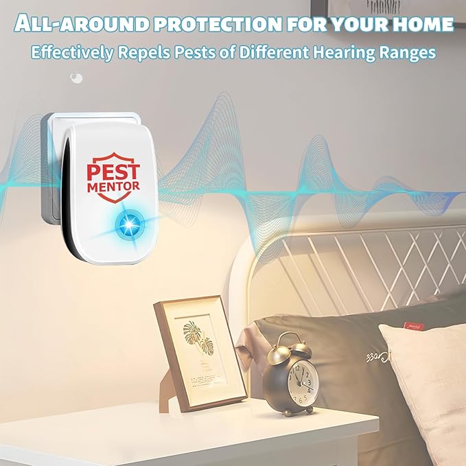 Ultrasonic Pest Repellent 10 Packs,Indoor Pest Control, Electronic Plug in Pest Control for Mosquito, Bugs,Roach, Ant, Rodent, Mouse, Spider Repellent for House, Warehouse