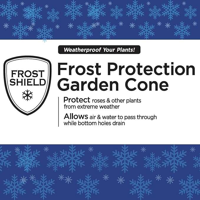 Greenscapes Frost Protection Plant Cone – Reusable Winter Rose Cover, Insulated Shrub Shield, Breathable Cold Weather Plant Protector for Outdoor Gardens, 2 Pack