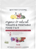 Whitney Farms Organic & Natural Tomato & Vegetable Food 7-6-9 - Fertilizer for In-Ground or Container Gardens - 4 lb.