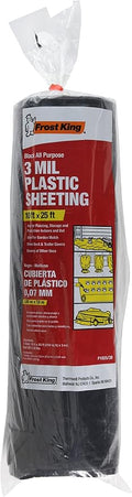 Frost King P1025/3B Polyethylene Sheeting, 10' x 25' x 3 mil., Black