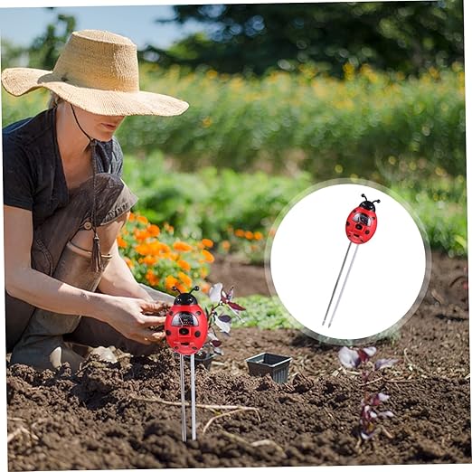 POPETPOP Ladybug Soil Tester for Gardening Soil Moisture Ph Light Levels Garden Tool Kit