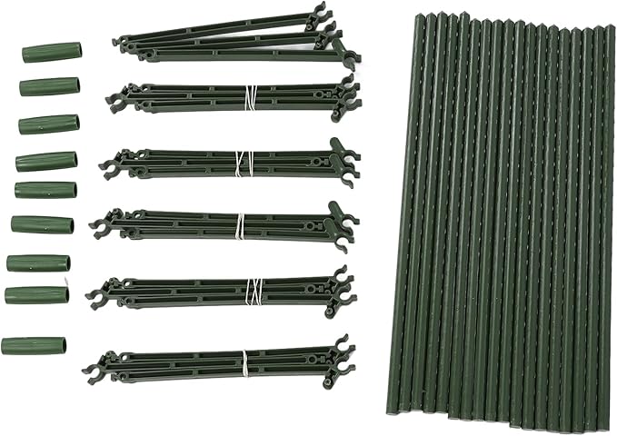Tomato Cage Heavy Duty Sturdy Support Cages for Garden and Pots Indoor and Outdoor 3Pcs Tomato Cage for Home Gardens, Farms PP, PE, Steel (80cm)