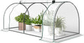 Outsunny 7' x 3' x 2.5' Mini Greenhouse, Portable Tunnel Green House with Roll-Up Zippered Door, UV Waterproof Cover, Steel Frame, Clear