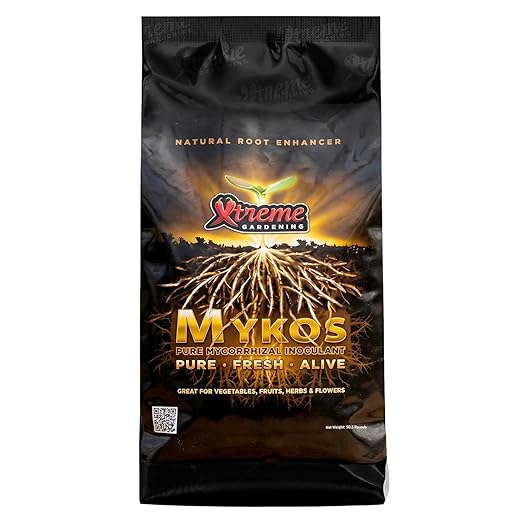Xtreme Gardening Mykos Mycorrhizae for Plants- Granular Mycorrhizal Fungi Root Inoculant, OMRI Listed Organic Biofertilizer for Stronger Roots & Nutrient Uptake (50 lbs)
