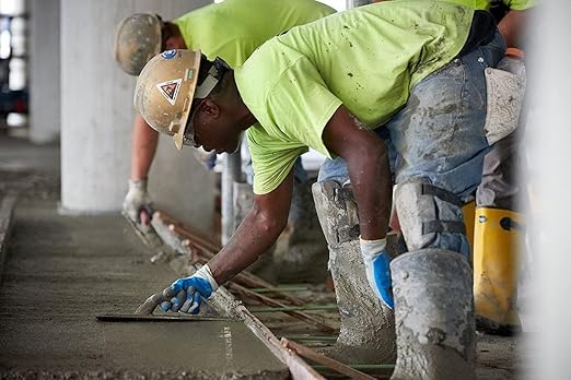 SHOWA Atlas 300 Original 1994 Crinkle Grip Work Gloves, Natural Latex Palm, Heavy Duty 10-Gauge for Construction, Landscaping, Gardening, & Masonry, Blue, X-Large, 12-Pair