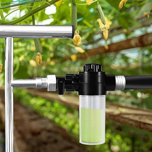 Fertilizer Injector Bottle, Premium 4oz Injector Bottle with Valve and Hose End Sprayer Adapter Practical Liquid Inline Fertilizer Sprayer Dispenser Accessories for Botanical Gardens