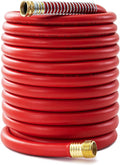 5/8" Garden Hose 100ft, -40℉ To 190℉ Hot/Cold, Heavy Duty,Flexible, 300psi Working, 1000psi Burst, 3/4" Brass Fittings with Hose Protector Coil Spring for Outdoor,Yard, Farm