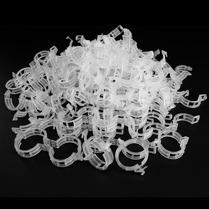 120 Pack Tomato Clips for Climbing Plants - Plant Support Clips, Garden Clips & Tomato Trellis Accessories | Plastic Plant Clips for Vertical Gardening, Cucumbers, Orchids, Vegetables