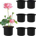 2 Gallon Lily Plant Pots for Pond, 6 Pack Aquatic Planter Thickened Fabric Felt Pots with Handles, Durable Breathe Reusable Plant Grow Bag for Aquatic Plants, Flower, Carrot, Potato, Tomota
