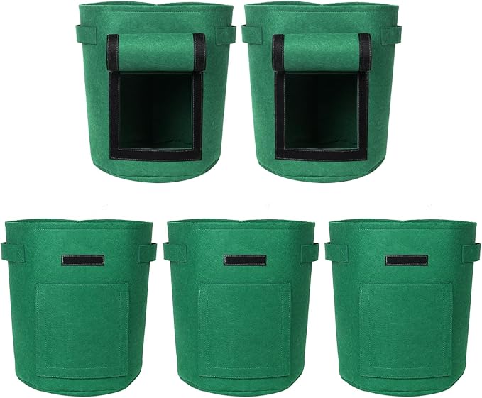 SILKIR W Grow Bags, 7 Gallon, Green