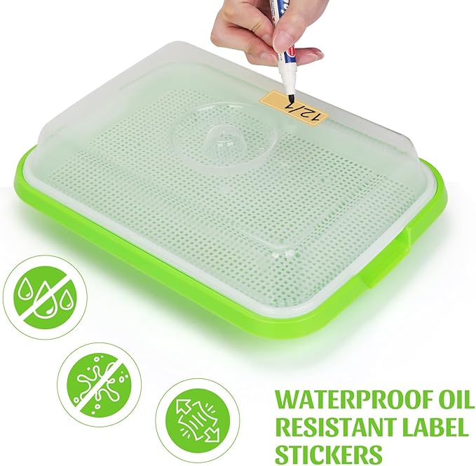 Pack of 6 Microgreens Growing Kit, Microgreen Trays for Seed Sprouter, Sprouting Tray with Lid for Growing Fresh Sprouts, Wheat-Grass, Alfalfa Seed Germination (Microgreens Growing Kit)
