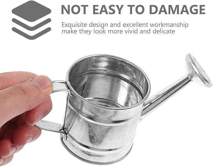 Kisangel 5pcs Mini Watering Cans, Small Watering Can Miniature Metal Water Buckets for Home Decor, Garden Scenes, Photography Props