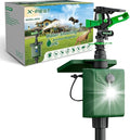 X-PEST Motion Activated Solar Powered Animal Repeller with Water Sprinkler, IP65 Waterproof Outdoor with Flashing Light, Deter Foxes Skunks Dog Raccoons from Garden