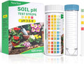 Soil pH Test Kit: Upgraded 125 Soil pH Test Strips with Measuring Cylinders for Accurate Testing pH Level of Garden Lawn Grass Flower Vegetable Compost Dirt (125)