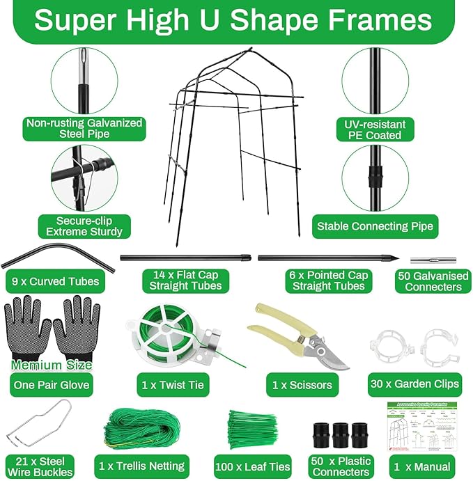 Tall Garden Arch Trellis for Climbing Plants Outdoor,7 ft Arbor Large Arch Tunnel Trellis, Metal Cucumber Trellis, Plant Support Archway Garden Trellis for Vegetables Fruits Flowers Yard