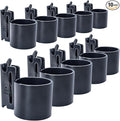 10-Pack E-Track Steel Tool Holders, 2" Circular Tube Tool Hangers Heavy Duty Tool Organizer to Keep Rakes, Shovels, Broom, Tools Stable, E Track Shovel Holder for Trucks, Trailers