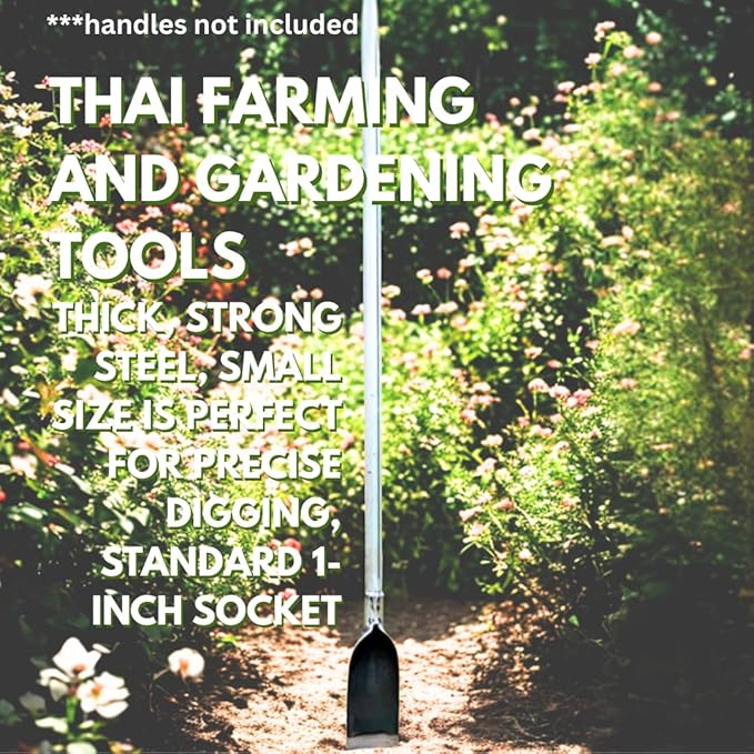 Thai Style Small Steel Shovel Head for Gardening and Camping – Durable Heavy-Duty Mini Digging Tool for Gardeners, Survival Gear, and Outdoor Use – Handmade Style Metal Spade (2 inch)