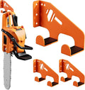 Chainsaw Hanger Wall Mount - Heavy Duty Chainsaw Holder for Garage Organization, Storage Shed Organizer, Chainsaw Rack with Protective Pad, Garage Tools, 3 Pack(Orange)