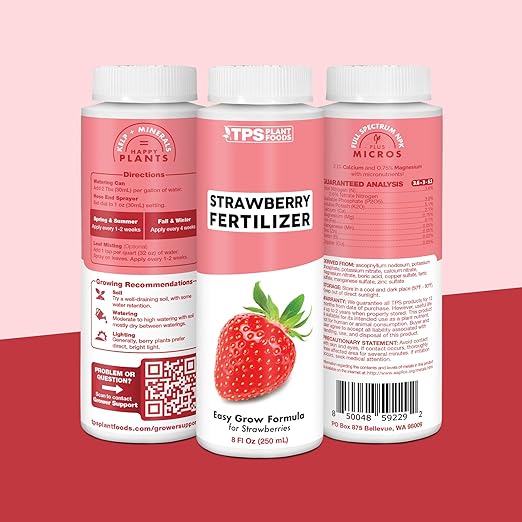 Strawberry Fertilizer – Liquid Strawberry Plant Food for Better Berry Production & Healthy Growth, 1 Gallon