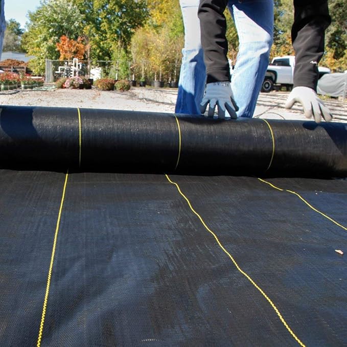 Dewitt 7-Pack Sunbelt Weed Barrier Fabric 3.2 oz, 4 x 300 Feet – Heavy-Duty Ground Cover Mat for Greenhouse Floors, Garden Rows, Raised Beds, Yard Gardening, and Outdoor Landscape Protection