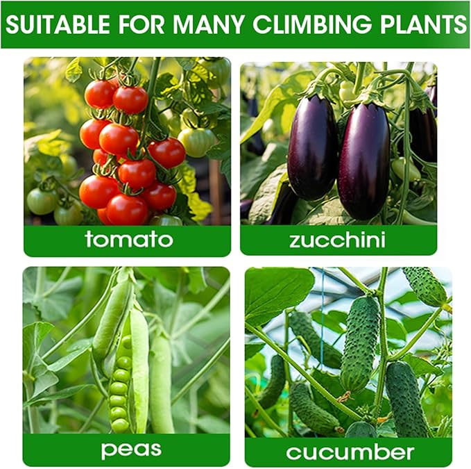 Cucumber Trellis for Plant Climbing- Cucumebr Arch Trelli for Flower Vine Vegetable Tomato Cage Raised Bed- Foldable Garden Tunnel Trellis (47x15.7in)