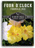 Survival Garden Seeds 1 Pack Four O’Clock Formula Mix Seeds for Planting with Instructions to Grow Colorful Blooms in Your Home Vegetable or Flower Garden - Non-GMO Heirloom Flower